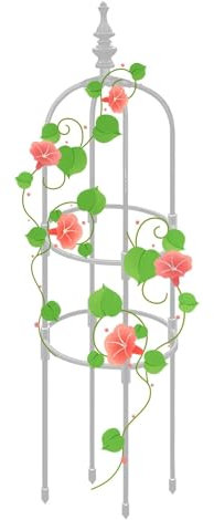 Générique Obélisque de Jardin Support de Plantes de Grimpantes, 60 90 120 150 180 cm Tuteur Plante Grimpante pour Plantes Grimpantes pour Intérieur et extérieur(White,28 x 90cm/11 x 35in)