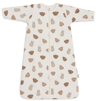 Jollein sovsäck baby – 90 cm – Miffy & Friends – bomull – 2,5 till 3,5 TOG – avtagbara ärmar – Oeko-TEX certifierad – baby sovsäck – vintersovsäck – även för vår och höst