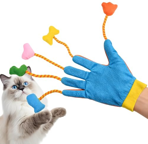 Giocattolo Interattivo per Gatto in Morbido Peluche 40x11x1 cm Giocattolo Interattivo per Gatto di Gioco, Stimolazione del Suono Campana per Gioco Indoor ed Esercizio