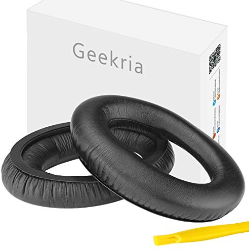 Geekria QuickFit Ersatz-Ohrpolster kompatibel mit Sennheiser HD380 PRO, PC350/350SE, PXC350, PXE350, HME95, HMEC250, HD380 Kopfhörer, Ohrpolster (schwarz)
