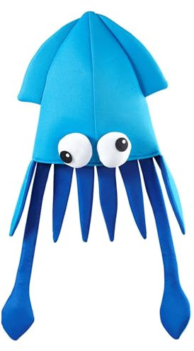 Widmann 02126 – hatt bläckfisk, grön, fisk, havsinvånare, undervattensvärlden, hatt, huvudbonad, tillbehör, karneval, temafest