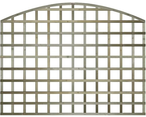 Premier Arch 6x4ft (W: 6ft x H: 4ft) Frameless Rough-Sawn Square Trellis Pressure-Treated Garden Panel with 100-120mm Squares Fence Topper/Wall Art Width 1828mm x Height: 1200mm