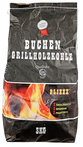 BURI Grillkol 2 x 3 kg kvalitet träkol premium grillkol Tyskland