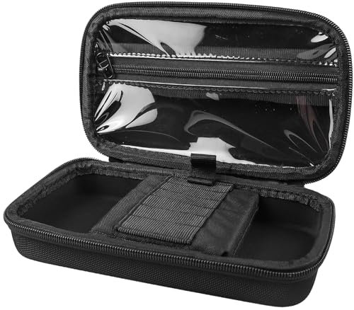 GBKDQQ Darttasche Organizer für 6 Steeldarts & Softdarts – Robuster Dartkoffer mit 6 gepolsterten Fächern für Flights, Spitzen & Zubehör – Inkl. Aufbewahrungsbox für Turniere (Schwarz)