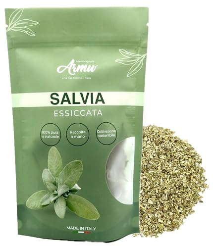 Armu – Salvia Seca Triturada 40g – Cosecha Manual – Secado Delicado – Para Infusión, Té y Uso Culinario