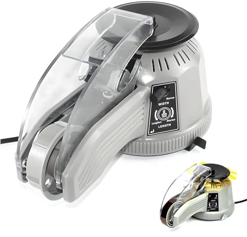 Automatisk tejpdispenser, bandskärmaskin för frakt, presentförpackning, skolor och företag, 3-22 mm skärbredd, 11-58 mm skärlängd, avtagbar rulle