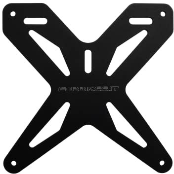 Forbikes Supporto targa Italia alluminio 6082 T6 anodizzato nero
