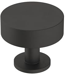 Amerock | Cabinet Knob | Matte Black | 1-1/4 inch (32 mm) Diameter | Radius | 1 Pack | Drawer Knob | Cabinet Hardware