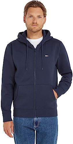 Tommy Jeans Herren Hoodie mit Reißverschluss TJM Regular Zipper, Blau (Twilight Navy), L