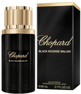 Chopard Black Incense Malaki 80 ml - Eau de Parfum für Männer – Rauchig-holziger Duft – Noten von Weihrauch, Rauchigen Schwarzen Hölzern, Muskatellersalbei und Gewürzen – Schwarzer Glasflakon