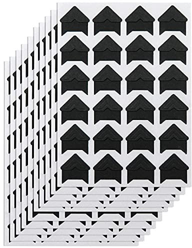 hocadon 240 Stk/10 Blatt Fotoecken Aufkleber Selbstklebend, DIY Album Corner Aufkleber, Fotoecken Schwarz für Scrapbook Deko, Fotoalbum,Tagebuch Dekoration