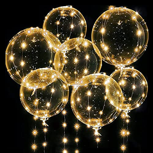lobos iluminados 10 paquetes de globos luminosos Luces de hadas LED Globos Bobo luces de 10 pies Globos para cumpleaños, bodas Día de San Valentín Decoración de fiesta de Navidad warm
