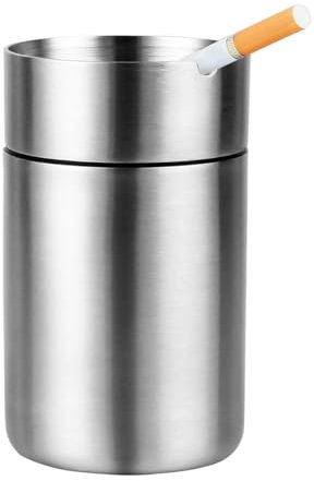 JNNJ Edelstahl Auto Aschenbecher, Aschenbecher Winddicht Aschenbecher Für Draussen Auto, Rauchfreien Zigarette Auto-Aschenbecher Wind, Für Auto, Garten, Büro, Haushalt