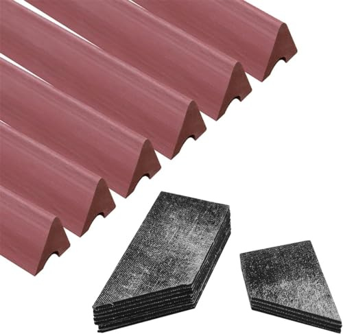 PolyMath biljard K66 gummibuffert biljardbord skenkudde (set om 6) stötfångare ersättningsstötfångare tillbehör – 7/8/9 fötter och biljardbord kuddfodral set från 12–3 mm/0,12 tum