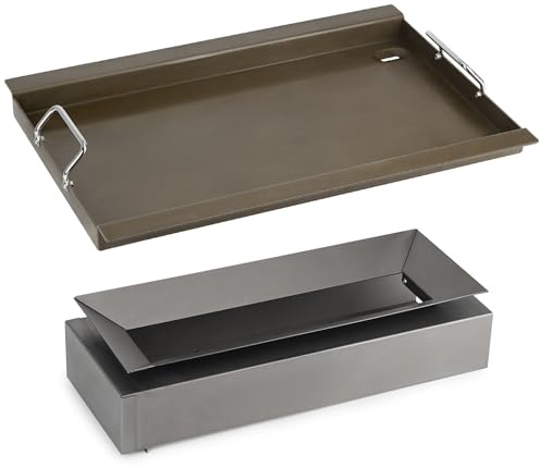 Stanbroil Inserto per piastra con kit collettore di calore, accessorio per piastra superiore piatta per griglia Masterbuilt Gravity Series 800 e affumicatore MB20040122 MB20040221