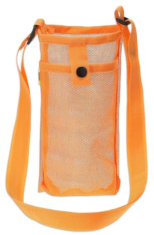KGDUYC 1 Pièces Sac de Bouteille D'eau en Filet,porte gourde， Couvercle de Bouteille D'eau avec Bandoulière Réglable, Sac pour Bouteille D'eau Portable pour Sport, Randonnée, Cyclisme, Voyages