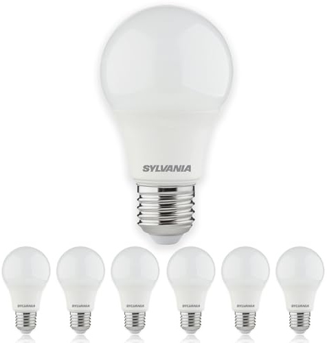 SYLVANIA LED Lampe E27 5W = 40W, 470 Lumen, Warmweiß 2700K, Nicht Dimmbar, LED Glühbirne E27 Energiesparend, 15000h Lebensdauer – 6er Pack
