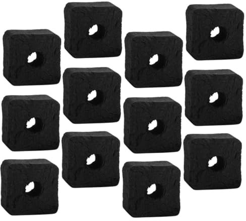 BESPORTBLE Barbecue Au Charbon De Bois Pierre De Lave Noire Pierres De Foyer Pour Propane Barbecues Au Charbon De Bois Portables Briquettes De Charbon De Bois Black Charbon De Bambou