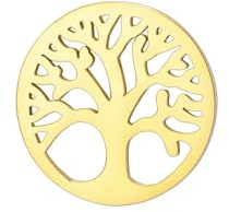 Amaxer Broche arbre de vie pour femme et homme Broche arbre de vie pour sac à dos, chapeau, sac, accessoires de décoration (Or)