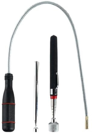 Outil de ramassage flexible - Outil de réparation de garage - Poignée pliable en métal