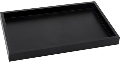 KQDRAVINE Bandejas para Servir Comida, 32 x 20 x 2 cm, Bandeja Madera Rectangular, Bandejas de Madera, Bandeja para Servir para Té, Bebidas, Café, Aperitivos, Baño, Restaurante