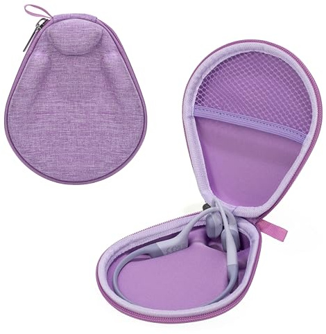 Ginsco Universal Bone Conduction Headphones Case Compatible with SHOKZ New OpenRun Pro 2/Pro 2 Mini/OpenRun/OpenSwim Open-Ear Sport Headphones, Compatible with CXK/Raycon/MRYTKY/Ogogrs etc (Purple)