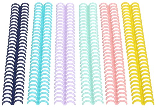 Healifty 12 pièces Plastique Anneaux de Reliure Bandes de Reliure Ajustables pour Albums Photo Carnets Cahiers Anneaux Ouvrables pour Organisation Bureau et Bricolage