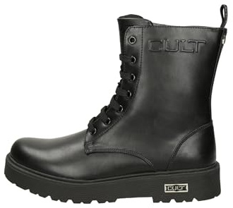Cult Young Stivaletto Donna T-380D.2, Nero, Sintetico, Altezza Tacco 4 cm, Plateau 2.5 cm (nero, regular, Sistema Taglie Calzature EU, Adulto, Numero, Media, 37)