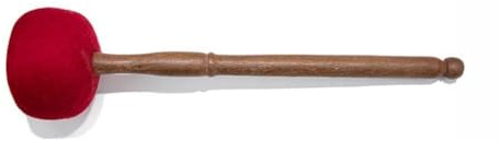 FUANA Maillet chantant en bois avec tête en coton pour méditation tibétaine, S/M/L, rouge, taille L