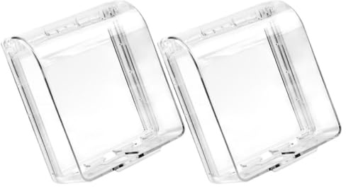 VILLCASE Copertura Adesiva per Elettrica da Muro 2 Pezzi in Abs Resistente Design senza Fori per Bagno e Ufficio Stile Moderno Adatta a Tipo 86 Struttura Semplice