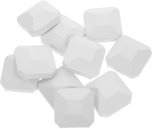 FENICAL 10pcs Cordierite Briquettes Replacement for Grill with Heat Resistant and Even Heat Distribution, 2x2 Inch White Briquettes Suitable for Gas Bbqs and Outdoor Barbecues