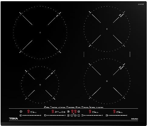 60cm Induktionskochfeld mit 4 Kochzonen und 8 Direktwahlfunktionen, Sensorbedienung