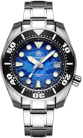 ADDIESDIVE NH35A Montre automatique pour homme avec bracelet en acier inoxydable, Couleur : acier inoxydable, 200g, Bracelet