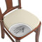 BUYUE Coussin de chaise de luxe 100 % pure mousse à mémoire de forme, jacquard 40,6 cm, confortable, amovible et antidérapant pour chaise de salle à manger, cuisine, (1 pièce, beige)