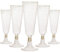 imatenn 50 Plastic Champagne Flutes, Champagne Glasses, 160ML Disposable Party Plastic Wine Glasses，Drinking Flutes for Parties, for Prosecco Cocktail Martini, Gold Glitter Sparkling