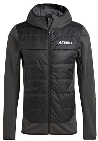 adidas Herren Terrex Multi Hybrid Insulated Hooded Jacket, Black, XL