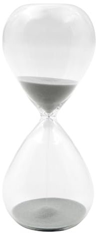 Sablier Gris de 10 Minutes, mesures claires et colorées, Verre de Sable pour Enfants, Grand Verre pour la Maison, Le Bureau, la Cuisine, Le Compte à rebours, Le Jeu, Cadeau d'anniversaire de Noël