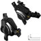 DYISLAND XT-7 Freni a Disco Idraulici, pinze Freno Anteriori e Posteriori a Cavo e a trazione per MTB/Montagna/Bici da Strada/Bicicletta elettrica (Nero-Freni)