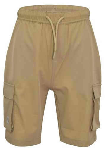 A2Z Kids Boys Cargo Shorts Adjustable Waistband Sports Summer Bottoms Khaki