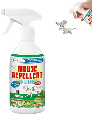 SilverChry Ratten & Mäuse Abwehrspray 500ml, Rattenabwehr & Mäuseabwehr Spray, Mouse Repellent Spray, Langzeitwirksame Mäuseabwehr, Geeignet für Haus, Auto, Lager und Außenbereich