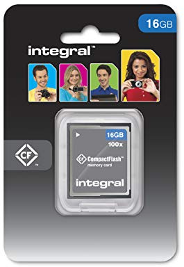 Integral INCF16GV2 16GB CompactFlash Card Designed for the Photography Enthusiasts, Durable and Reliable,Black