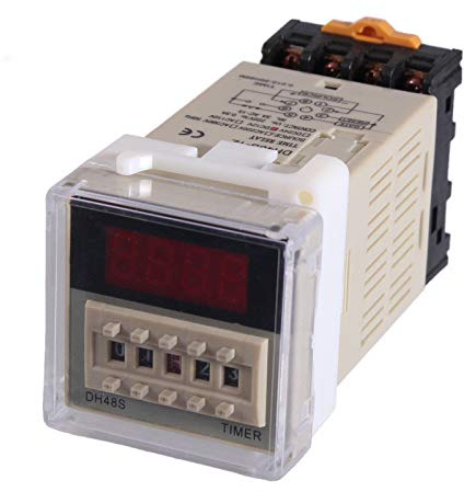 Zeitschaltuhr für Hutschiene Montage DH48S-1Z Zeitrelais Timer B-Stabiler Multivibrator in 2 Spannungen auswählbar 12V und 230V (230V AC)