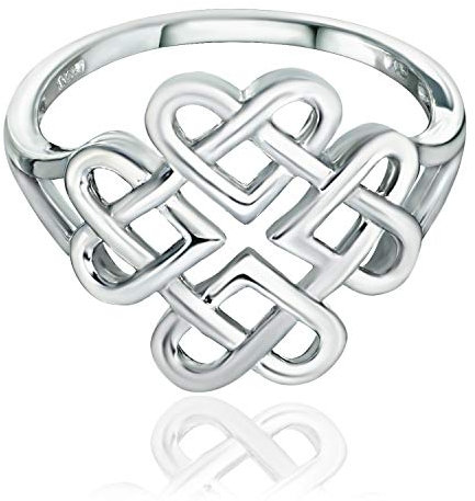 Sea of Ice Ring Infinity Love Herz - erhältlich von Größe 6-9 US, 925 Sterling Silber Geschenk für sie Feiertage, Abschlussfeiern, Weihnachten und Valentinstag, Metall, keine Angabe