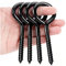ZAUGONTW Lot de 4 grands crochets à œillet à vis en acier inoxydable de 12,7 cm pour suspension, attaches, applications lourdes