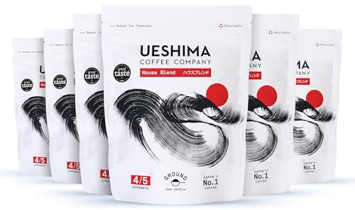 Ueshima House Blend Ground Coffee 250g (pack of 6)