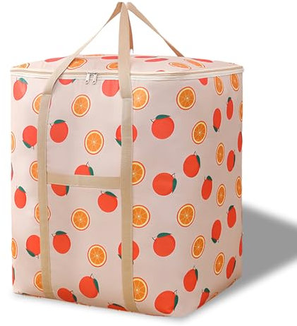 75L Groß Aufbewahrungstasche mit Griff, Wasserdichte Oxford Umzugstasche Tragetasche, Unterbett Umzug Aufbewahrung Organizer Tasche für Bettwäsche Bettdecken Kleidung Kissen Reise (B)