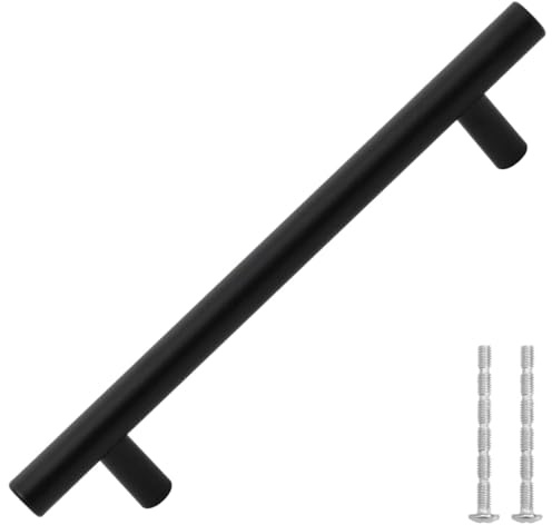 vidaXL Skåphandtag 10 st svart 128 mm rostfritt stål, dörrhandtag, möbelhandtag, draghandtag, lådhandtag, handtag, skåpbeslag, köksskåphandtag