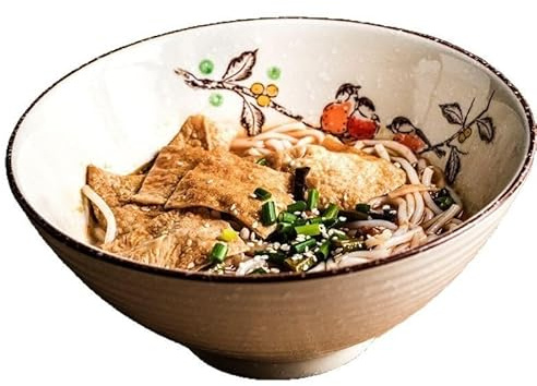 Desserttallrikar Japansk Ramen-skål Hög fotskål Personlig stor skål Hemsalladsskål Middagsservis