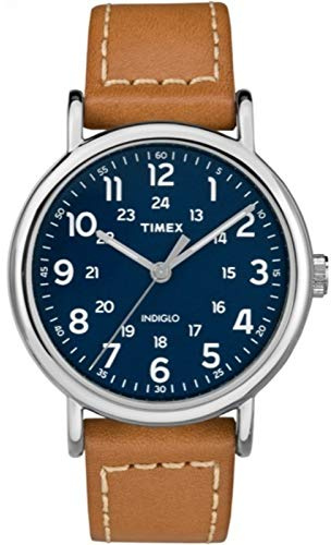 Timex Weekender 40mm Brown/Blue Two-Piece Leather Strap Watch