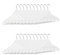 Relaxdays Kleiderbügel Set Holz, 20er Pack Garderobenbügel, Hemden & Hosen, 360° drehbar, Bügel HxB 23 x 44 cm, weiß